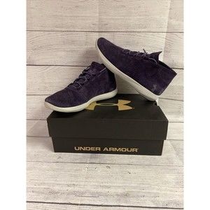 Under Armour Street Prec Mid Women's Size 8 Purple Suede EUC!! FAST SHIPPING!!!!